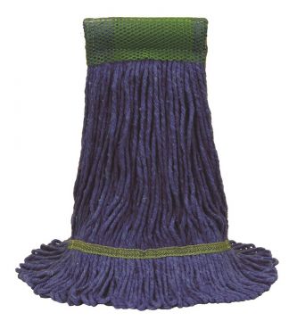 Medium MaxiClean® Loop-End Mops w/ Wide Band and Tailband, Blue